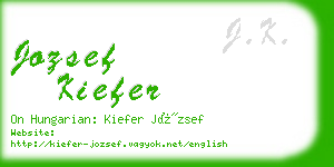 jozsef kiefer business card